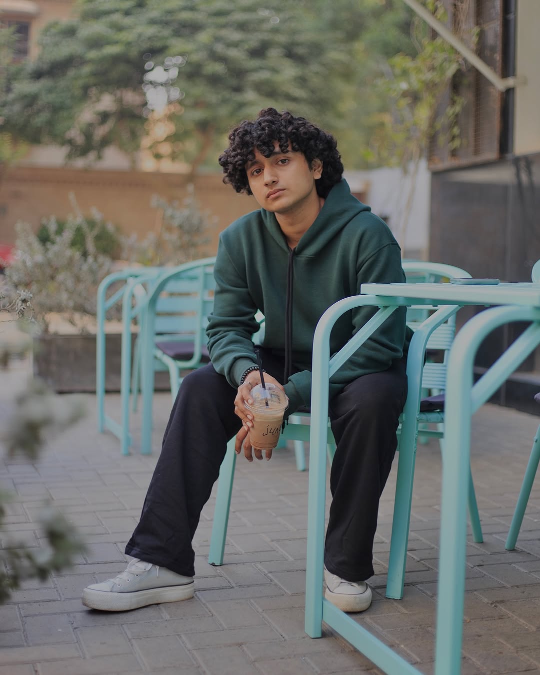 Desi Vintage Art Hoodie – Forest Green - Image 6